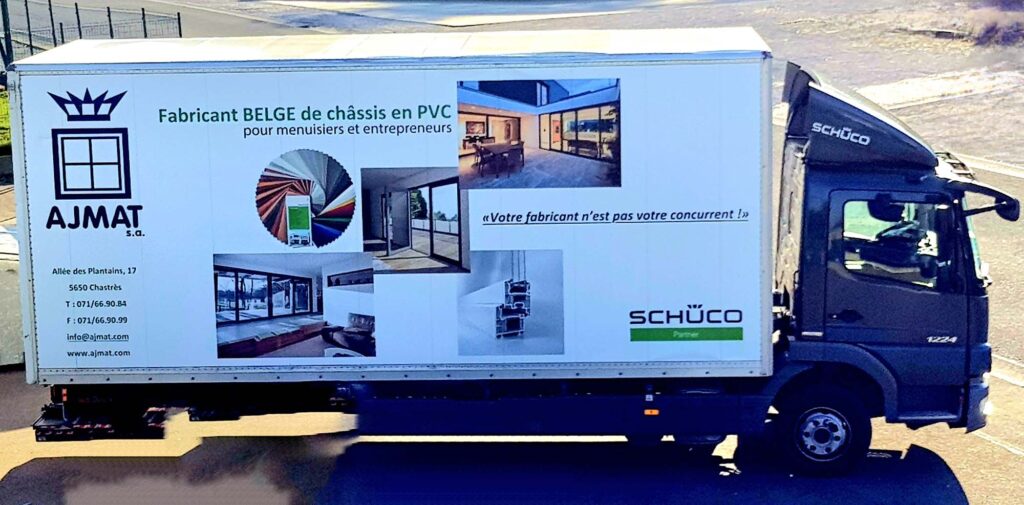AJMAT Fabricant de chassis et portes en pvc Schuco camion 1